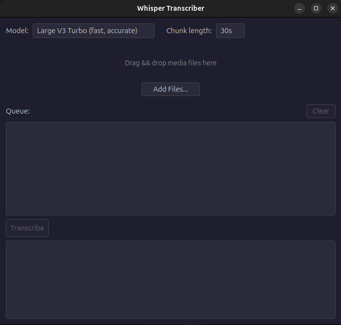 Whisper Transcriber UI
